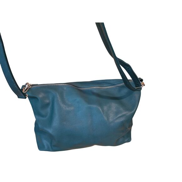 Black Rivet Forest Green Faux Leather Crossbody Top Zip Handbag - Picture 2 of 8